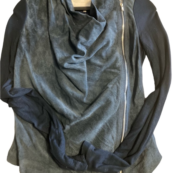 Rachel Roy Suede & Knit Zippered Top - Picture 4 of 7